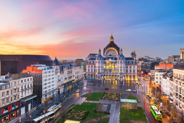 istock Antwerp, Belgium cityscape at Centraal Railway Station 1268021096