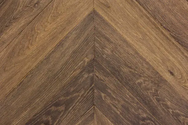 Close-up of an old parquet floor