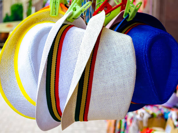 istock Colorful summer hats on sale 1268027522