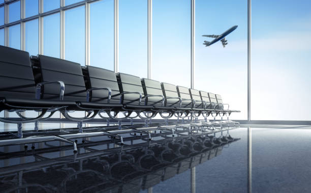 istock Empty airport departure lounge 1268028571