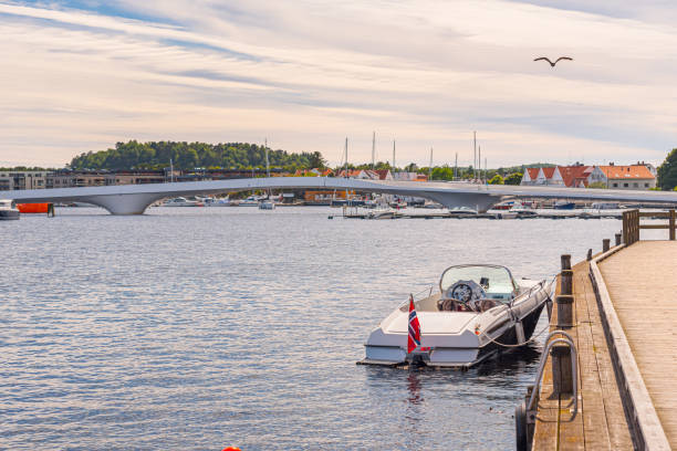 Lindesnes, Norway - June 27 2017: Hydrolift S-24 docked in Mandal.