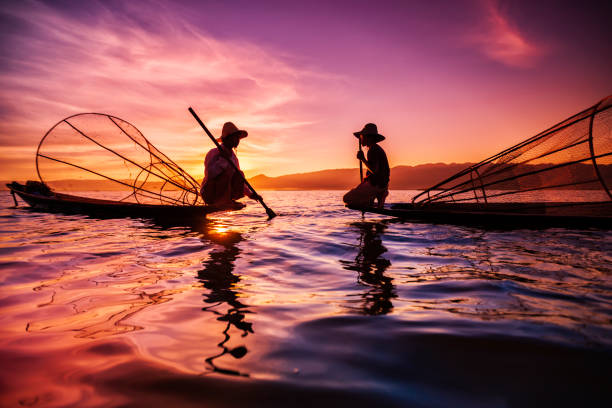 istock Fishermen on Inle Lake, Myanmar 1268037148