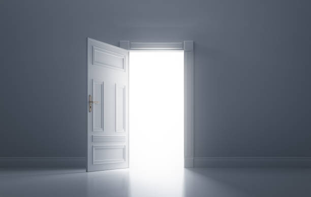 otwarte klasyczne drzwi - direct light zdjęcia i obrazy z banku zdjęć