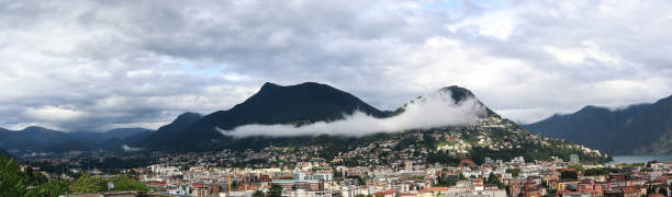 istock Panoramic view of Lugano Lake, Switzerland. 1268046664