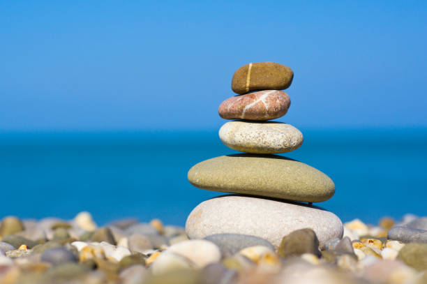 The stones on the beach