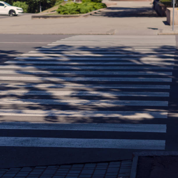 istock Empty pedestrian crossing in the summer city. 1268050194
