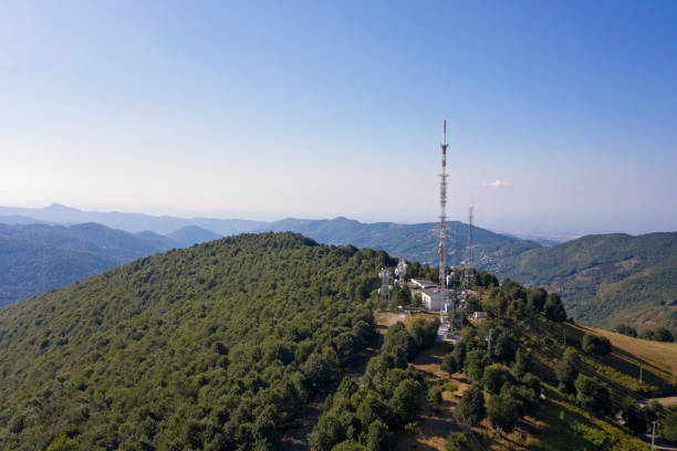 istock Aerial view of Communication Antennas 1268054759