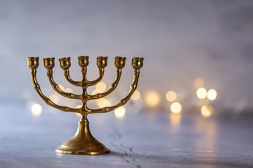 Religious icons and symbols of Judaism - menorah