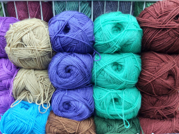 istock Colorful threads colorful background. Hand knitting concept 1268058892
