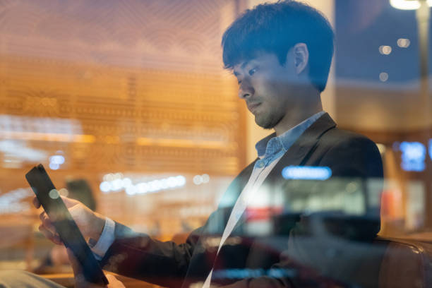 istock Businessman browsing internet, chatting, blogging. male holding tablet and looking on his screen. 1268066477