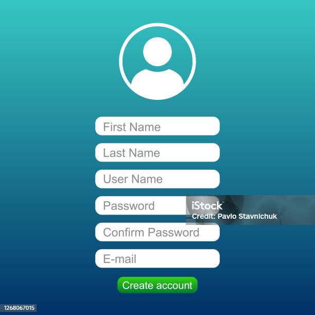 Register User Photo Register Page Design Login Form Account User Password Identity Web Log ...