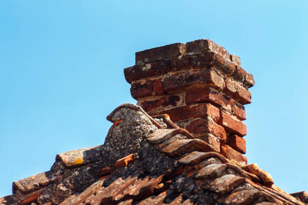 istock old brick chimney on the roof 1268074803