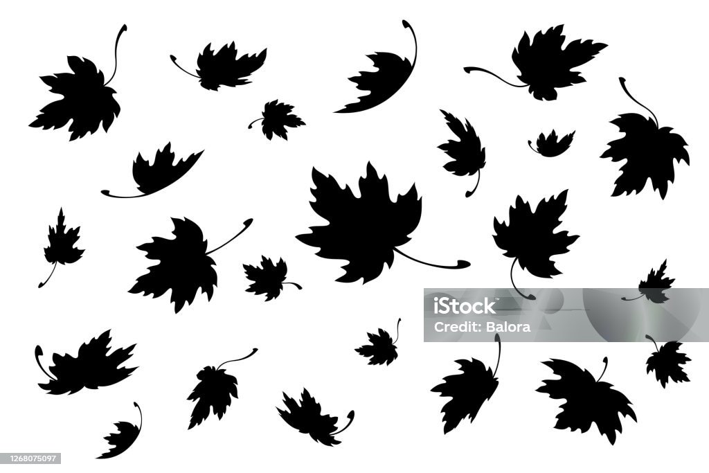 Maple leaves. Autumn background. Vector - Royalty-free Folha arte vetorial