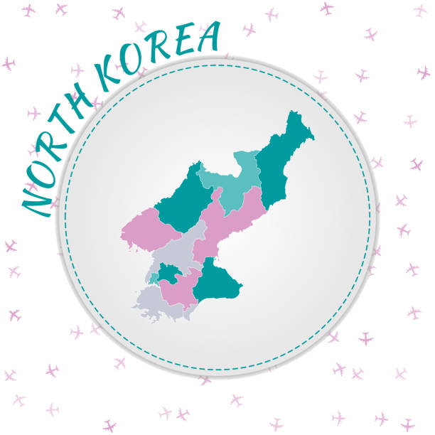 ilustrações de stock, clip art, desenhos animados e ícones de north korea map design. - democratic peoples republic of north korea