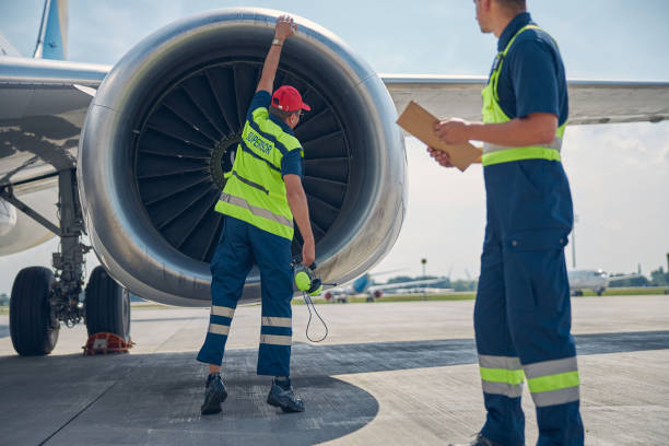 istock Supervisor and his colleague inspecting an air vehicle 1268078270