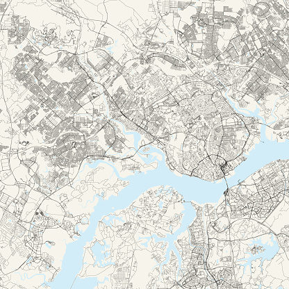 Johor Map Vector Johor Bahru Malaysia Vector Map Stock Illustration - Download Image Now ...
