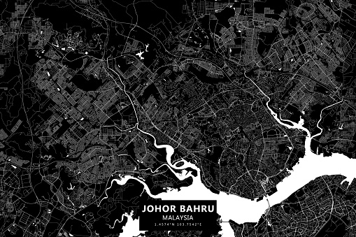 Johor Map Vector Johor Bahru Malaysia Vector Map Stock Illustration - Download Image Now ...