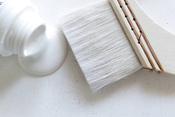 istock white paint color and paintbrush 1268089519
