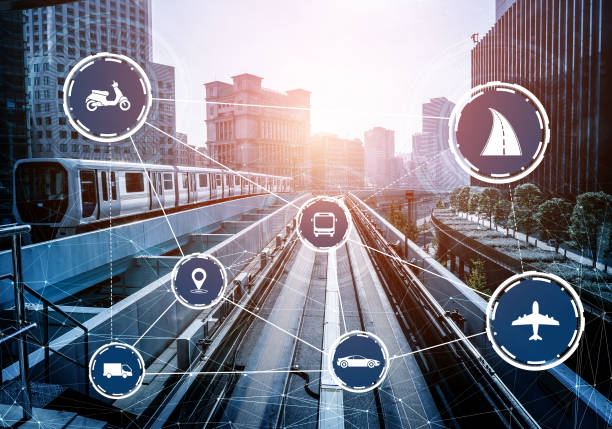 istock Smart transport technology concept for future car traffic on road 1268109724