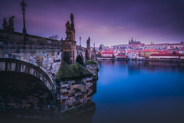 istock Ethereal Prague with Charles Bridge at dawn – Czech Republic 1268112885