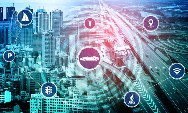 istock Smart transport technology concept for future car traffic on road 1268123619