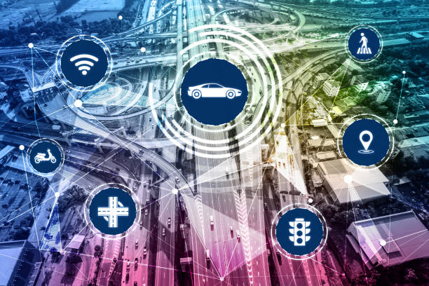 istock Smart transport technology concept for future car traffic on road 1268126214