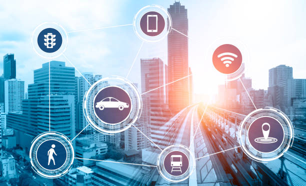 istock Smart transport technology concept for future car traffic on road 1268140148