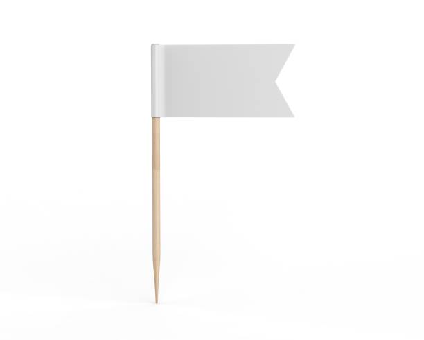 blank dekoracyjne ryba ogon flaga topper for mockup design, 3d renderowania ilustracji. - flag stick zdjęcia i obrazy z banku zdjęć