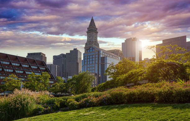istock Scenic Boston downtown financial district and city skyline 1268142210