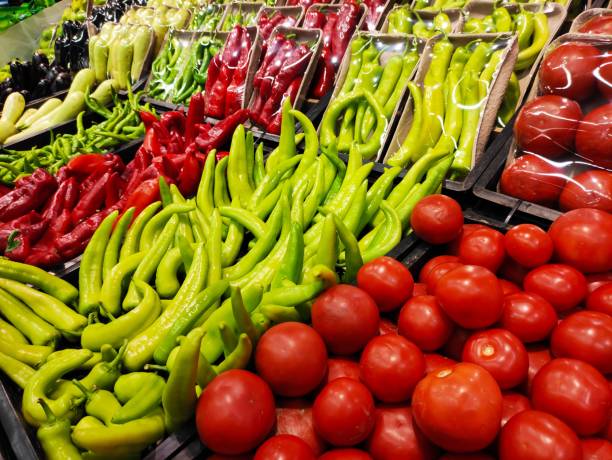 istock Juicy, red tomatoes and peppers 1268142245