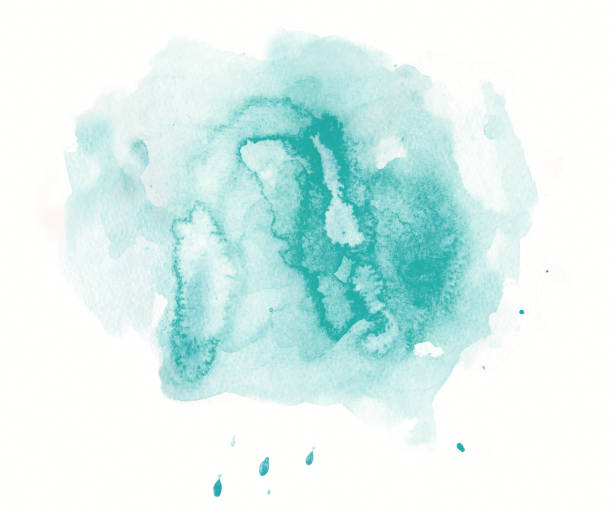 istock Abstract green / teal watercolor spot 1268147340