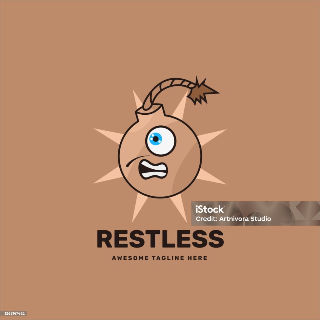 Restless Vector Vector Illustration Restless Simple Mascot Style Stock Illustration ...
