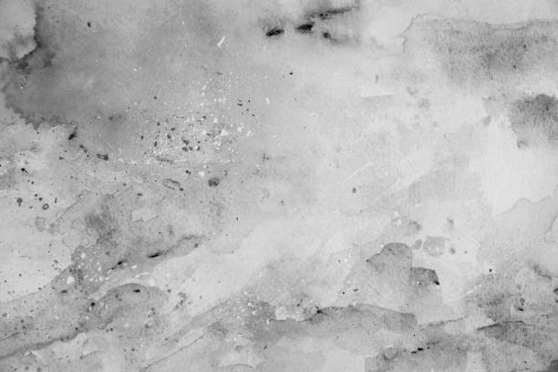 istock Black and white abstract watercolor on paper 1268151202