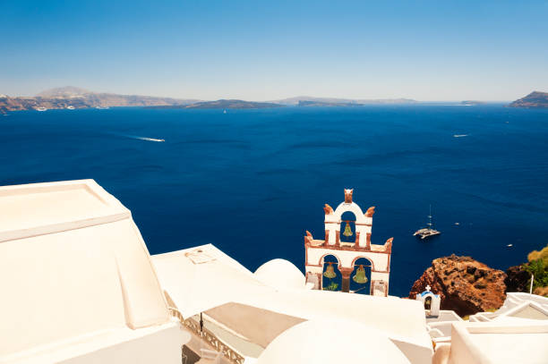 istock White architecture and blue sea on Santorini island, Greece 1268157547