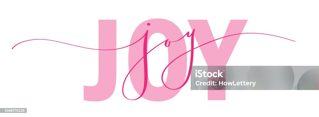 Pink Joy Color Joy Pink Brush Calligraphy Banner Stock Illustration - Download Image ...
