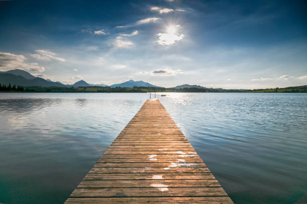 istock Hopfensee with wooden landing stage 1268180947