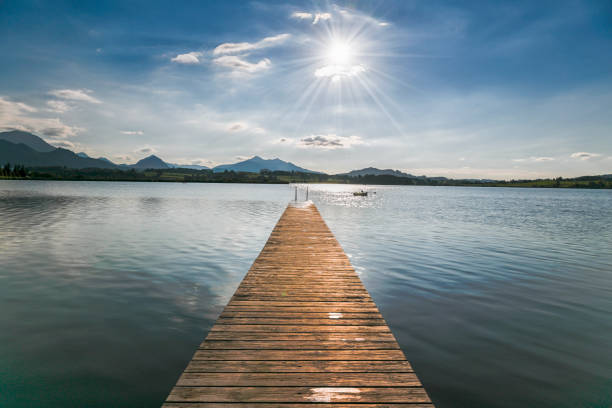 istock Hopfensee with wooden landing stage 1268180972