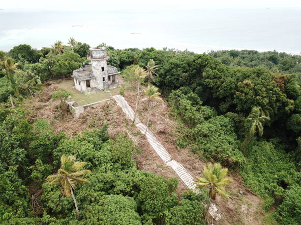 istock Japanese WW2 light house in Truk lagoon 1268182442