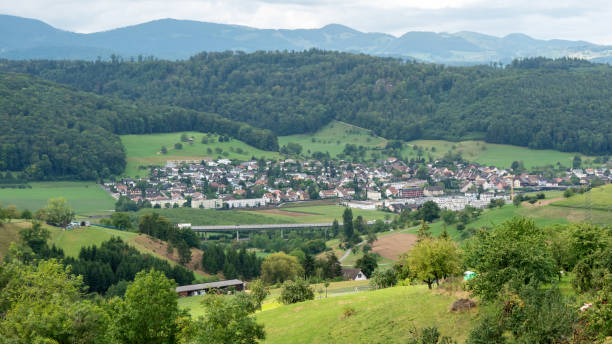 istock View of a Swiss town from above 1268194228