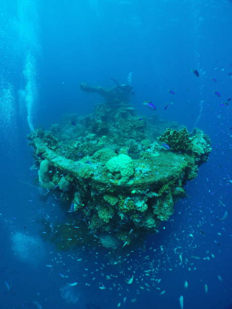 istock Famous wreck ship Fujikawa maru in Truk lagoon 1268196621