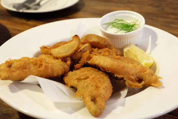 istock Traditional British Fish and Chips with Tartar sauce 1268201813