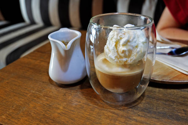 Close up dessert of Affogato