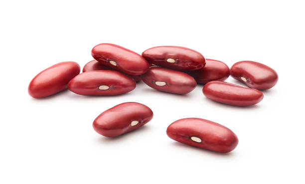 istock Group of red kidney beans isolated on white background 1268202414
