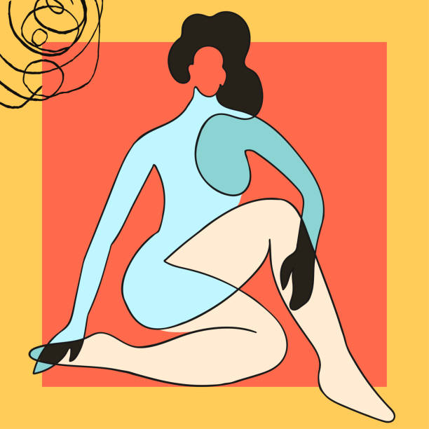 istock Outline illustration of woman body 1268205765