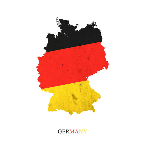 istock German flag in the form of a map of Germany. 1268205906