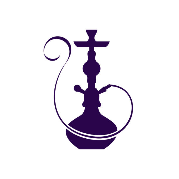 hookah oder qalyan silhouette vektor illustration - pipe valve water pipe air valve stock-grafiken, -clipart, -cartoons und -symbole