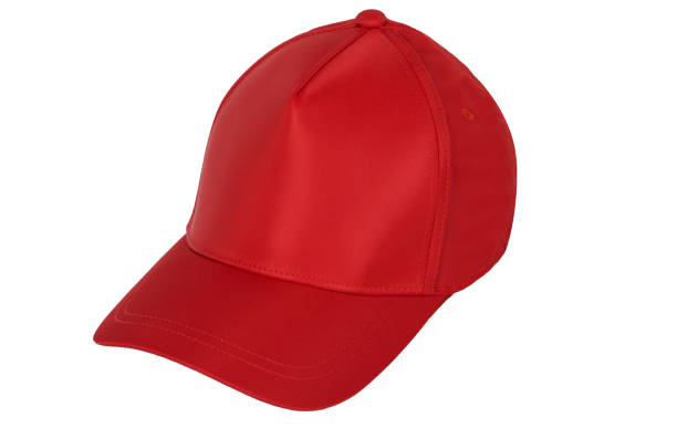 istock Red cap side with nothing - baseball cap isolated on white background. 1268214324