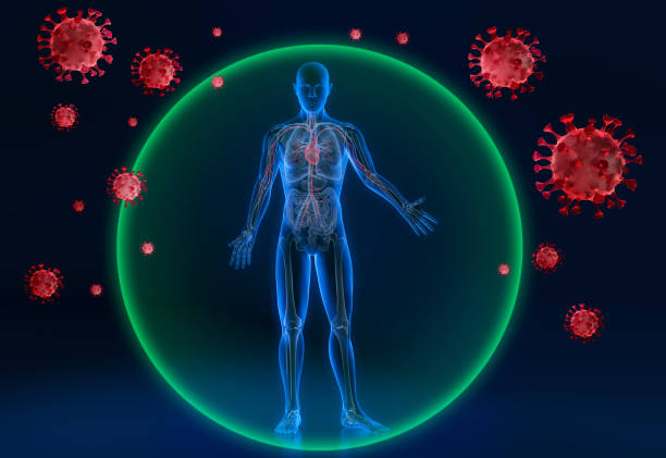 istock Coronavirus immunity - 3D illustration stock photo 1268214379