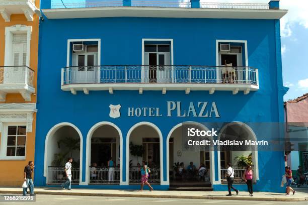 Hotel Plaza Near Parque Serafin Sanchez Sancti Spiritus Cuba Stock Photo - Download Image Now