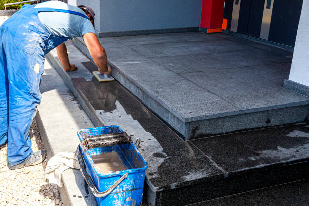 istock Installation of granite stairs 1268217606
